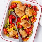 https://www.pontalo.net - Spanish chicken traybake with chorizo & peppers