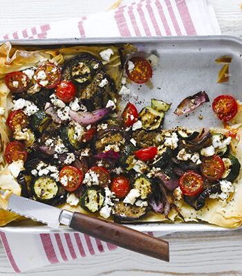 https://www.pontalo.net - Griddled vegetable & feta tart