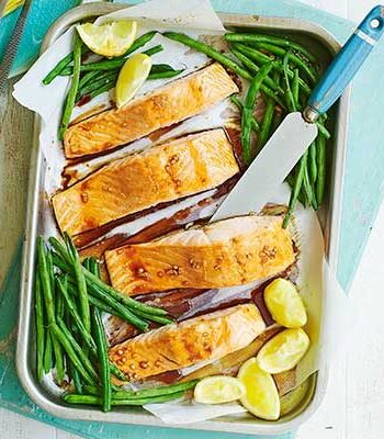 https://www.pontalo.net - Teriyaki salmon & green beans