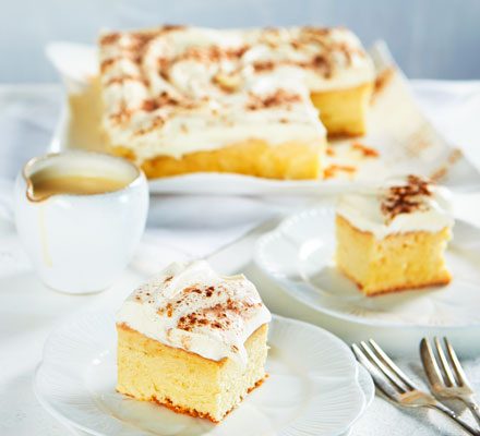 https://www.pontalo.net - Tres leches cake (milk cake)