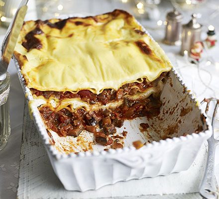 https://www.pontalo.net - Triple cheese & aubergine lasagne