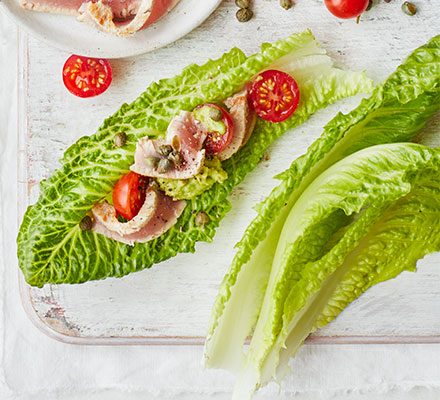 https://www.pontalo.net - Healthy tuna lettuce wraps