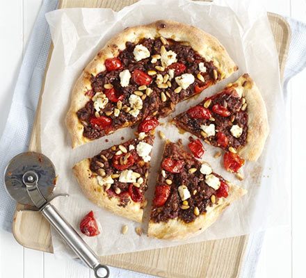 https://www.pontalo.net - Turkish pizza with spiced pomegranate beef & feta