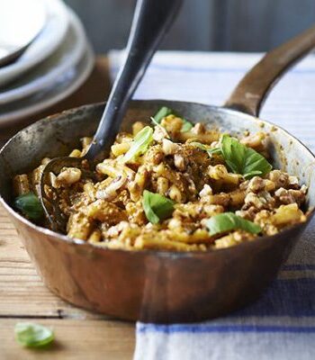 https://www.pontalo.net - Walnut & red pepper pesto pasta