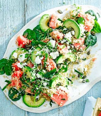 https://www.pontalo.net - Watermelon & spinach super salad