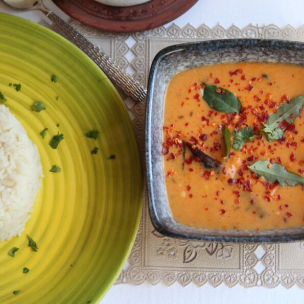 https://www.pontalo.net - Aamras Ki Kadhi Recipe - Mango Kadhi Recipe