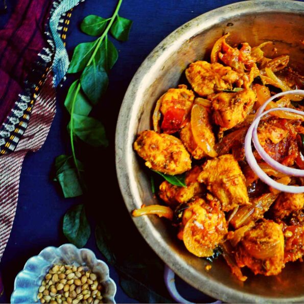 https://www.pontalo.net - Andhra Style Chicken Fry Recipe