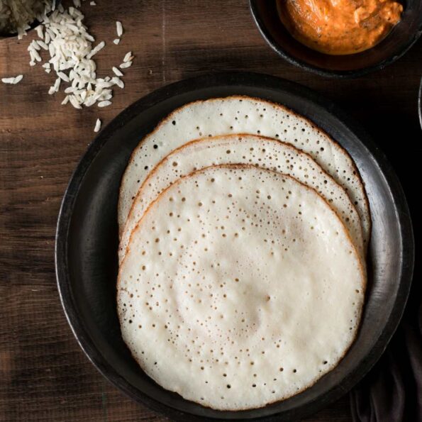 https://www.pontalo.net - Aval Dosa | Poha Dosa Recipe (Savory Flattened Rice Crepe)