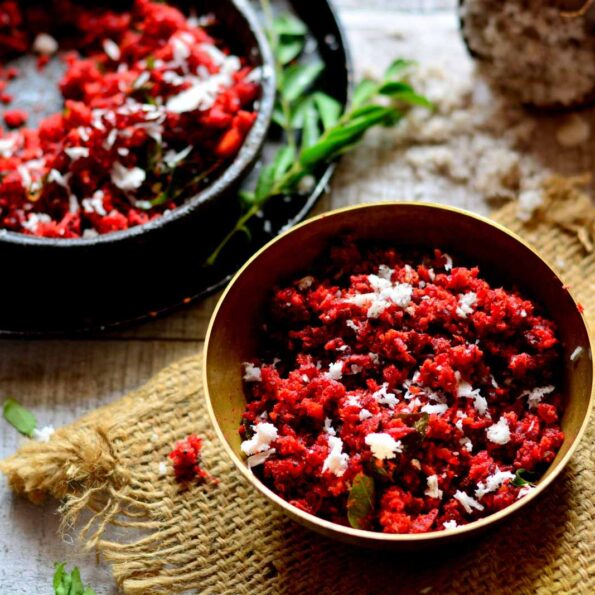 https://www.pontalo.net - बीटरूट थोरन रेसिपी - Beetroot Thoran (Recipe In Hindi)