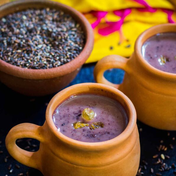 https://www.pontalo.net - Kavuni Arisi Payasam Recipe - Black Rice Kheer