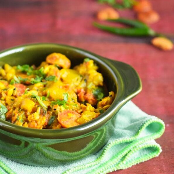 https://www.pontalo.net - Lauki Wadi Tarkari Recipe - Bengali Style Moong Dal Dumplings & Bottle Gourd Sabzi