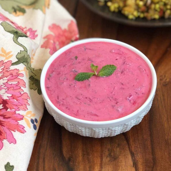 https://www.pontalo.net - Beetroot Carrot Raita Recipe