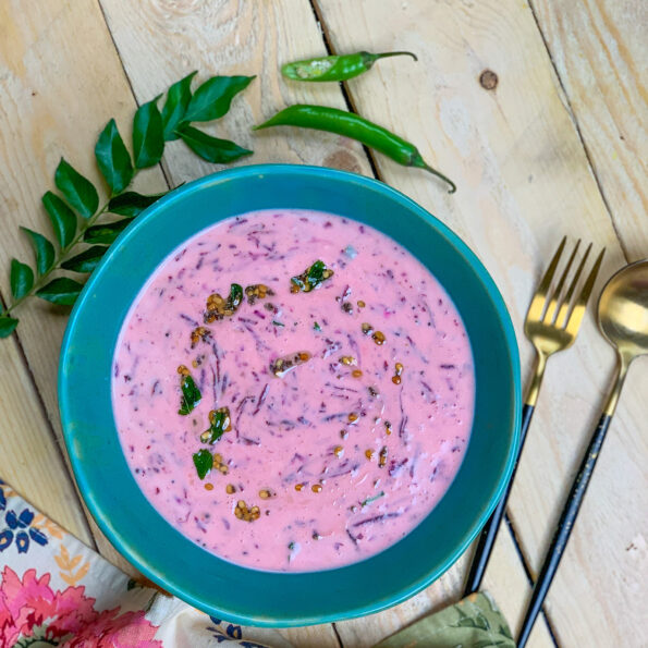 https://www.pontalo.net - Beetroot Raita Recipe