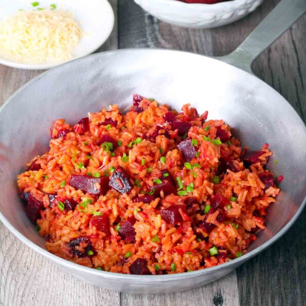 https://www.pontalo.net - Beetroot Rice Recipe - Beetroot Pulao