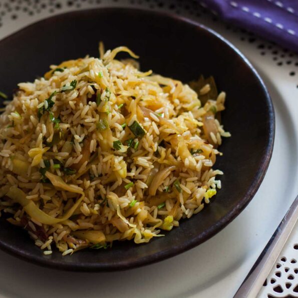 https://www.pontalo.net - पत्ता गोभी पुलाव रेसिपी - Spiced Cabbage Rice (Recipe In Hindi)