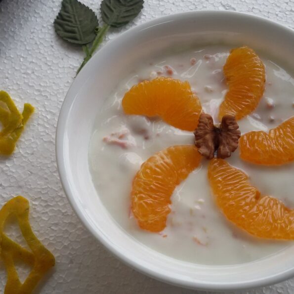 https://www.pontalo.net - गाजर संतरा अखरोट रायता रेसिपी - Carrot Orange Walnut Raita (Recipe In Hindi)