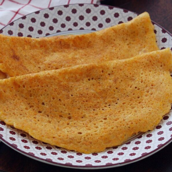 https://www.pontalo.net - Carrot and Ginger Spiced Dosa Recipe