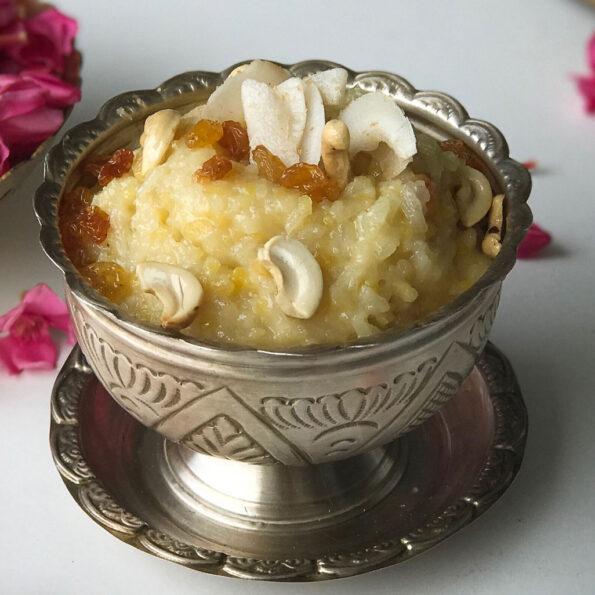 https://www.pontalo.net - Chakkra Pongali Recipe (Andhra Style Sweet Pongal)