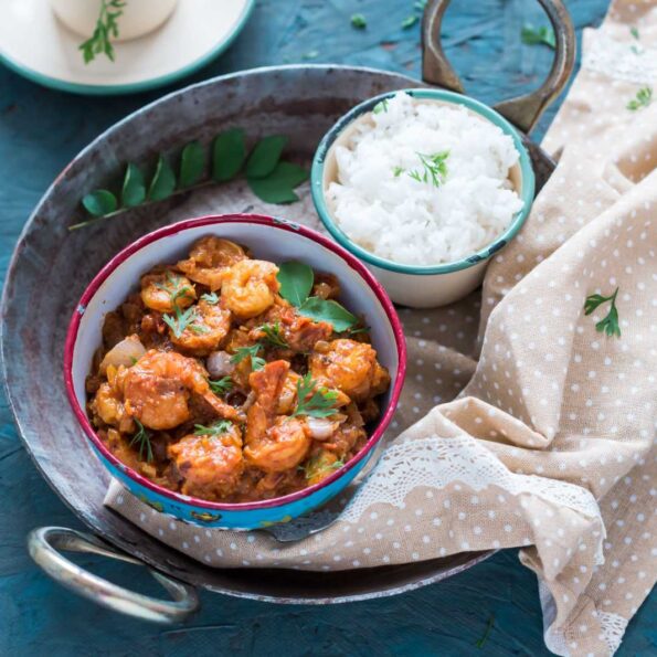 https://www.pontalo.net - Chettinad Eral Thokku Recipe - Prawn Masala