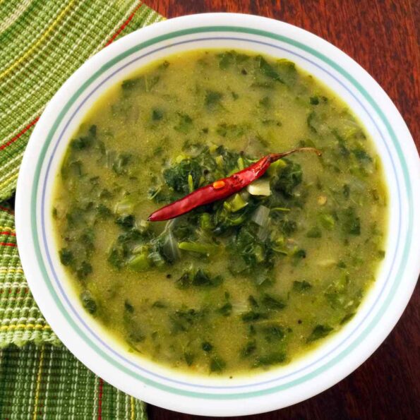 https://www.pontalo.net - Chettinad Keerai Mandi Recipe With Amaranth Greens