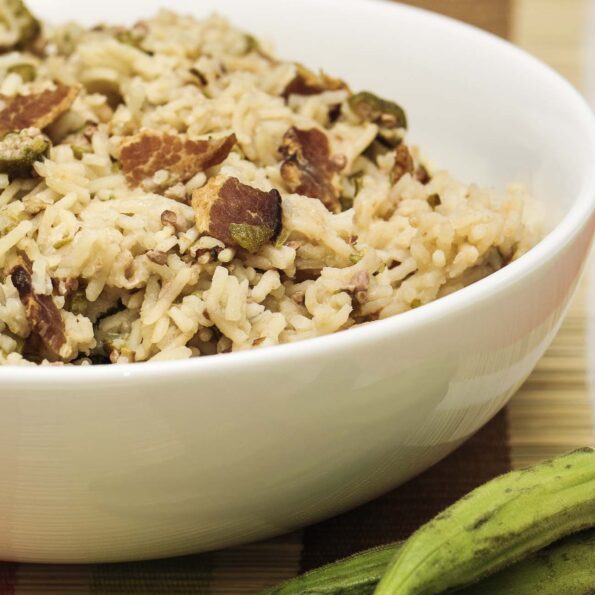 https://www.pontalo.net - Chettinad Vendakkai Saddam Recipe (Spicy Okra Rice)