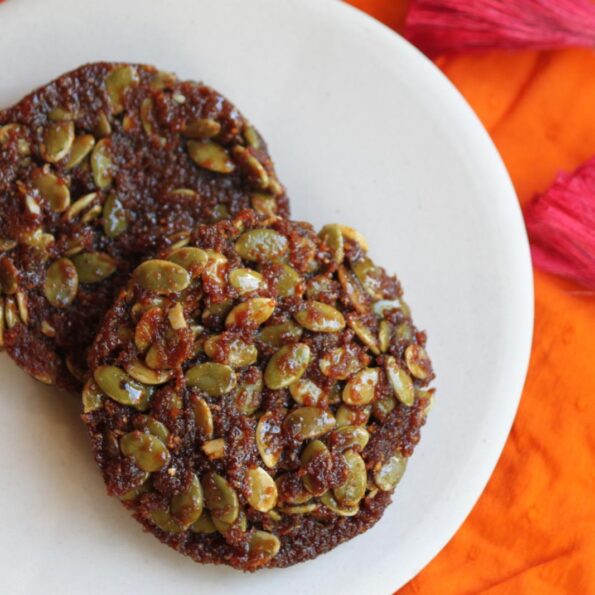 https://www.pontalo.net - Chewy Pumpkin Seed Chikki Recipe