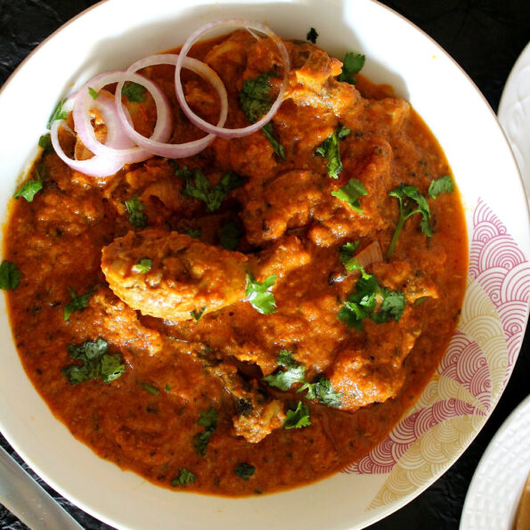 https://www.pontalo.net - Mughlai Style Chicken Changezi Recipe