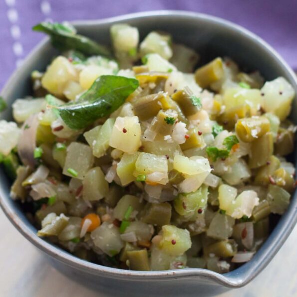 https://www.pontalo.net - Chow Chow And Beans Poriyal Recipe