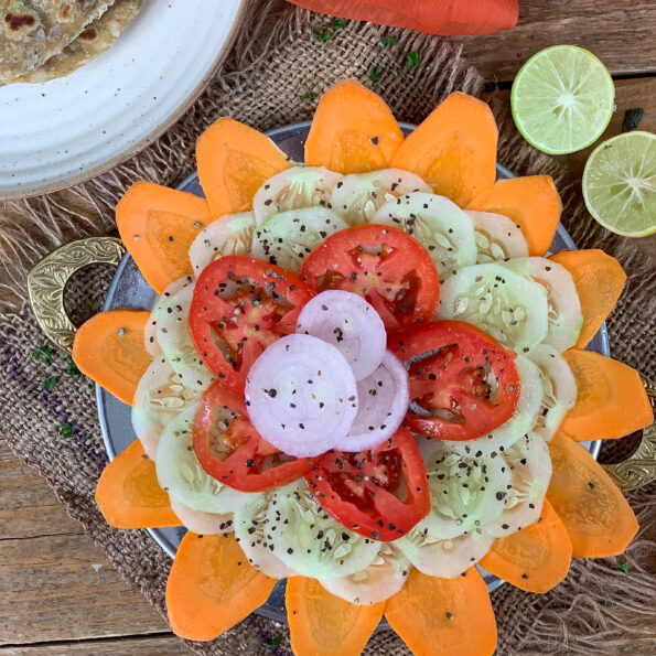 https://www.pontalo.net - Classic Indian Sliced Salad Recipe