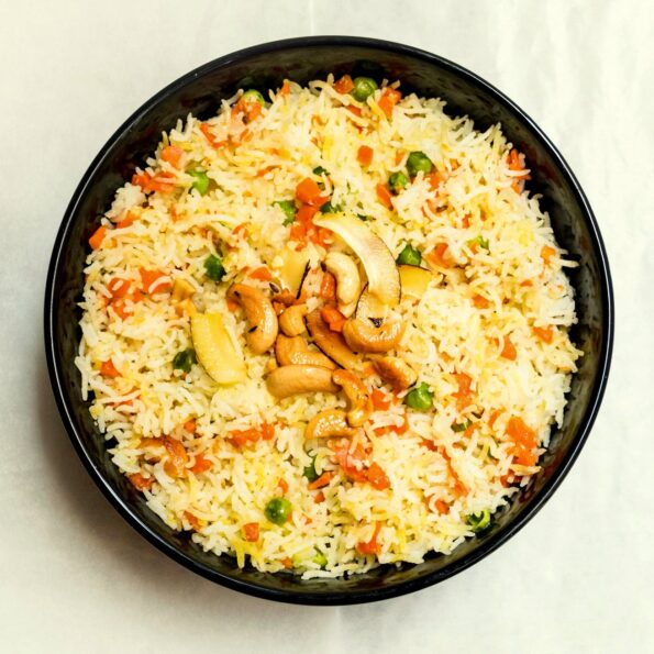 https://www.pontalo.net - Coconut Rice Pulao With Coconut Cream Recipe