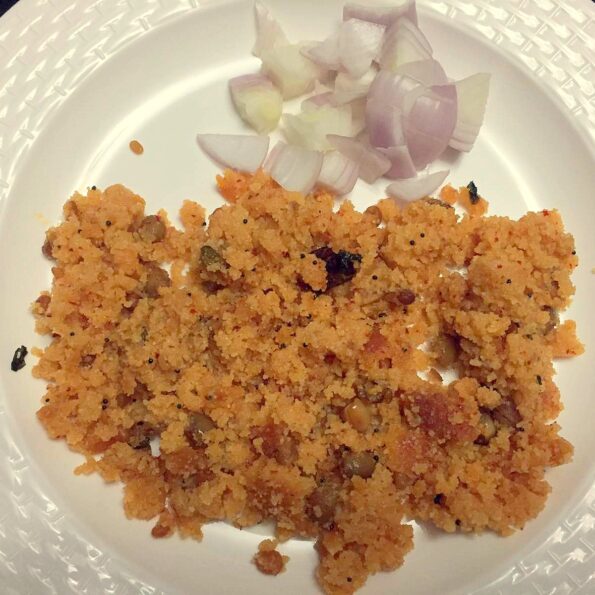 https://www.pontalo.net - Andhra Style Coconut Flavored Rice Upma Recipe