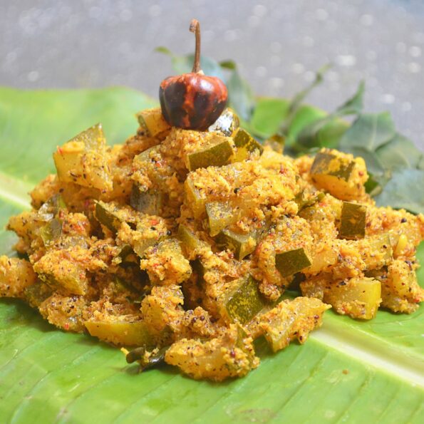 https://www.pontalo.net - Coorg Style Bollari Barthad Recipe - Mangalore Cucumber Stir Fry