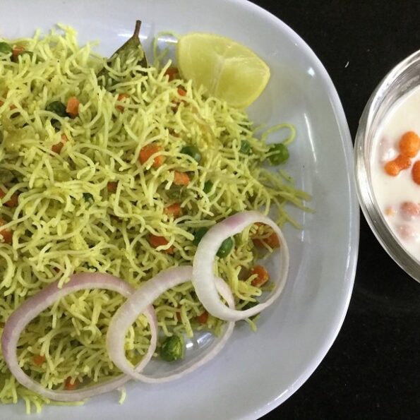 https://www.pontalo.net - Coriander Semiya Recipe - Vermicelli Pulao