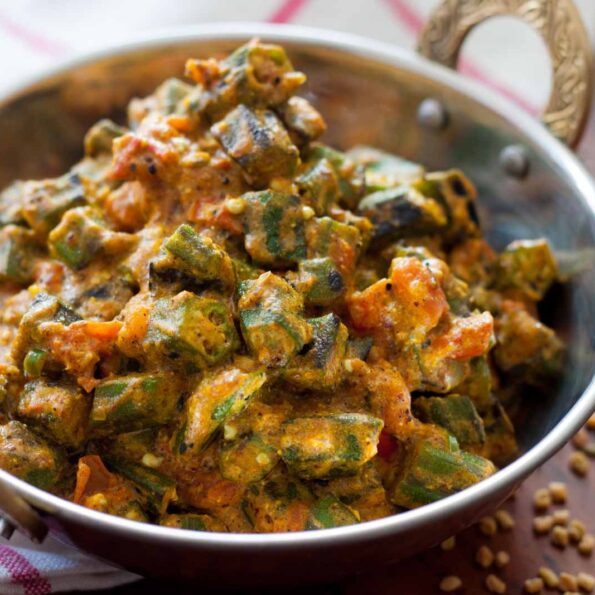 https://www.pontalo.net - दही अचारी भिंडी रेसिपी - Dahi Achari Bhindi Recipe