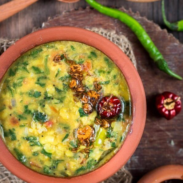 https://www.pontalo.net - ढाबा स्टाइल दाल पालक रेसिपी - Dhaba Style Dal Palak (Recipe In Hindi)