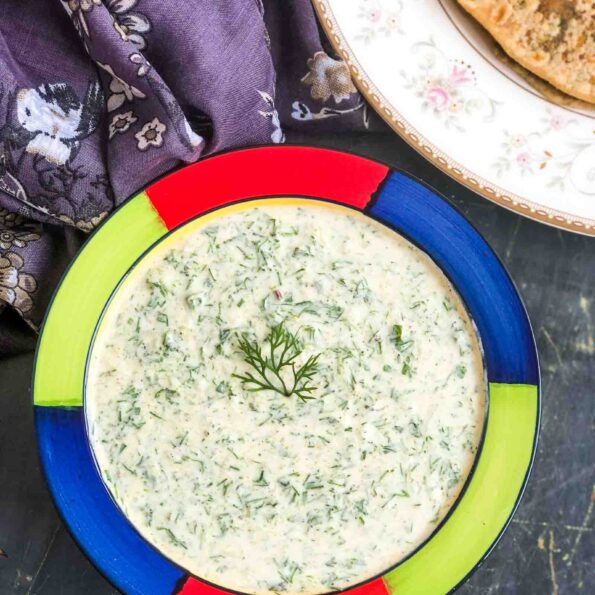 https://www.pontalo.net - Dill Cucumber Raita Recipe