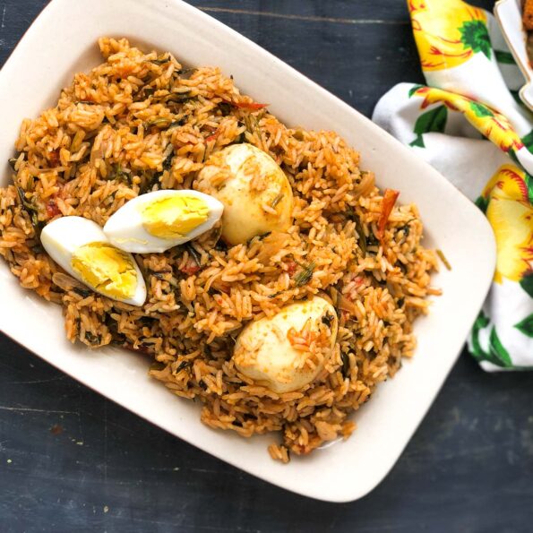 https://www.pontalo.net - Egg Biryani Recipe With Coconut Milk