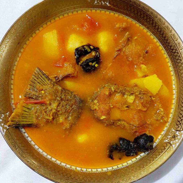 https://www.pontalo.net - Assamese Machor Tenga Anja Recipe - Fish Curry With Kokum