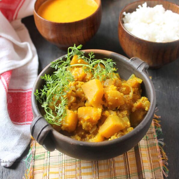 https://www.pontalo.net - गोअन कद्दू की सब्ज़ी रेसिपी - Goan Pumpkin Sabzi (Recipe In Hindi)