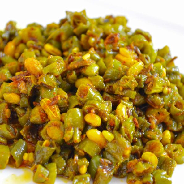 https://www.pontalo.net - हरी फली की सब्ज़ी रेसिपी - Green Beans Fry (Recipe In Hindi)