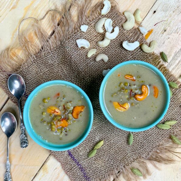 https://www.pontalo.net - Pachai Payaru Payasam Recipe - Green Moong Dal Payasam