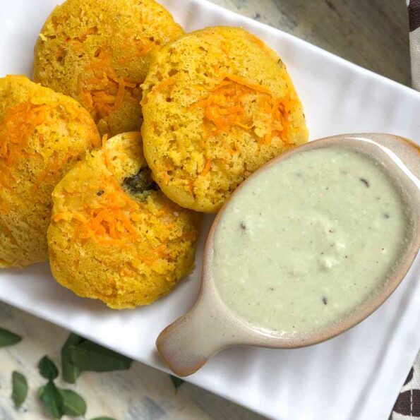 https://www.pontalo.net - Healthy Pumpkin Carrot Idli Recipe