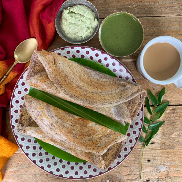 https://www.pontalo.net - Healthy Homemade Ragi Dosa Recipe