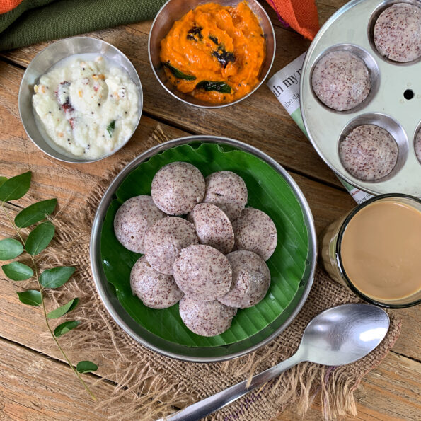 https://www.pontalo.net - Ragi Idli Recipe - Learn How To Make A Healthy Ragi Idli