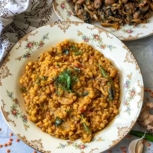 https://www.pontalo.net - Hyderabadi Khadi Masoor Dal Recipe - Hyderabadi Style Lentil Curry