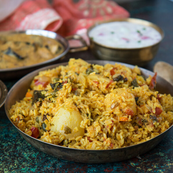 https://www.pontalo.net - Hyderabadi Vegetable Biryani Recipe | Vegetable Dum Biryani