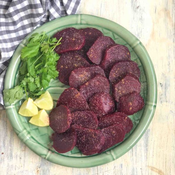 https://www.pontalo.net - Simple Steamed Indian Beet Salad Recipe