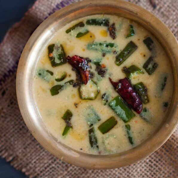 https://www.pontalo.net - Iyengar Vendakkai Mor kuzhambu Recipe