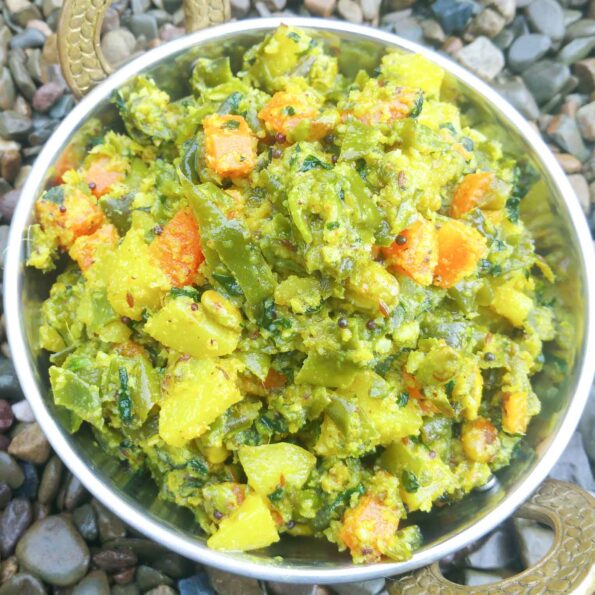 https://www.pontalo.net - Mixed Vegetable Koora Recipe - Mixed Vegetable Poriyal