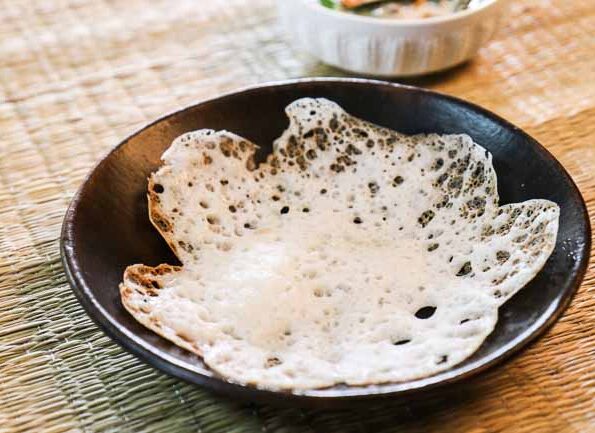 https://www.pontalo.net - Kerala Style Appam Recipe - Fermented Rice Pancakes With Coconut